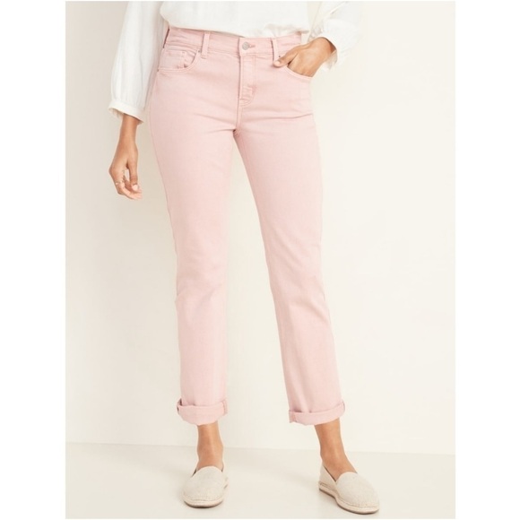 Old Navy | Powder Pink Distressed Boyfriend‎ Jeans | Women’s 6 - Picture 2 of 13